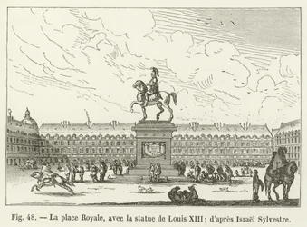 Der Place Royale mit der Statue von Louis XIII. (nach Israel Sylvestre)