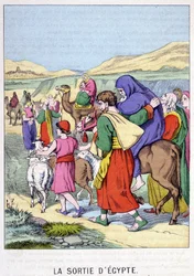 Der Auszug aus Ägypten - in „Leben des Moses“, hrsg. Olivier Pinot, Epinal, Ende des 19. Jahrhunderts