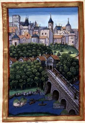 Die Stadt Lyon - in „Roman de Palamus, Erzählung von Lion“ von Simphorian-Champier