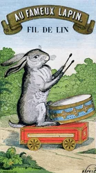 Etikett für die Marke Au Fameux Lapin von Leinenfaden