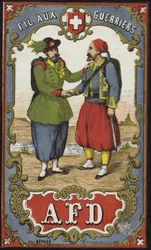 Etikett für Krieger-Garn