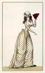 Damenrobe Etoile aus Journal de la Mode et du Gout, 1791