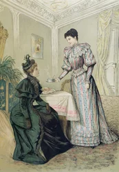 Damen beim Teetrinken, ca. 1890