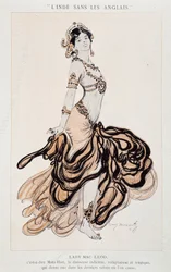 Lady Mac Leod, alias Mata Hari tanzt - in „La Vie Parisienne“ vom 24/06/1905 (Gravur)