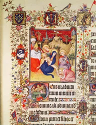 Die Kreuzabnahme Christi, aus den Grandes Heures de Duc de Berry, 1409