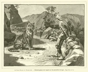 Der Bagh Rajah von Bogelcund (Gravur)