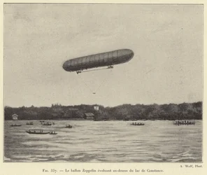 Der Zeppelin-Ballon über dem Bodensee