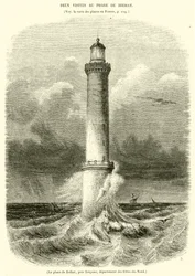 Der Leuchtturm von Brehat, bei Treguier, Département Côtes-d