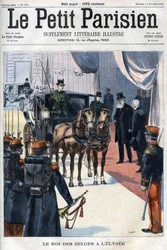 Der König der Belgier Leopold II. wurde 1900 im Elysee empfangen - in "Le Petit Parisien"