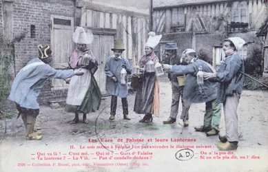 Les Gars de Falaise et leurs Lanternes, ca. 1910 (nach einem Foto)