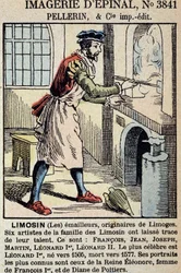 Die Emailleure von Limoges - Bild von Epinal, hrsg. Pellerin