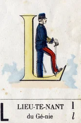 Buchstabe L wie Leutnant. Militäralphabet