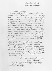 Brief von Alphonse Daudet