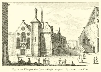 Das Hospiz der Quinze-Vingts, nach I. Sylvestre, um 1546