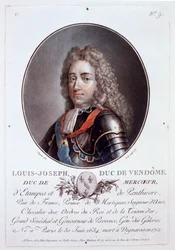 Louis-Joseph, Duc de Vendome, aus Portraits des grands hommes, femmes illustres, et sujets memorables de France, veröffentlicht 1787-92