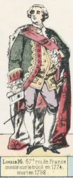 Ludwig XVI., 67. König von Frankreich, bestieg den Thron 1774, gestorben 1792