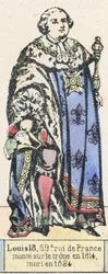 Ludwig XVIII., 69. König von Frankreich, bestieg den Thron 1814, gestorben 1824