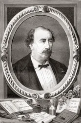 Louis Figuier, französischer Wissenschaftler und Schriftsteller, aus Les Merveilles de la Science, veröffentlicht 1870