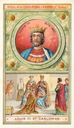 Ludwig III. und sein jüngerer Bruder Karlmann II., gemeinsame Könige von Frankreich, 9. Jahrhundert