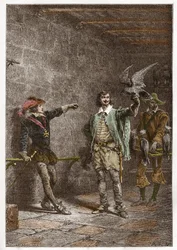Louis XIII (1601-1643), genannt der Gerechte, im Alter von sechzehn Jahren, und sein Favorit Charles d