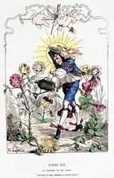 Ludwig XIV. verkleidet als Gärtner - in „Tintamarresque Geschichte Frankreichs“ von Touchatout