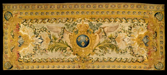 Ludwig XV Möbel: Teppich der Tribüne der königlichen Kapelle von Versailles. Hergestellt von der Manufaktur von Chaillot. 1759 Versailles, Schlossmuseum.
