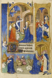 Die Verkündigung und Verkündigung an die Hirten, 1464