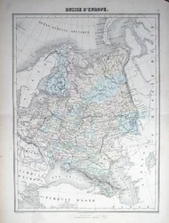 Karte, die das europäische Russland darstellt, ca. 1840