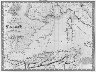 Karte für die Algier-Expedition, 1830