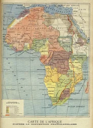 Karte von Afrika nach der Unterzeichnung des anglo-französischen Abkommens vom März 1899 (Farblithografie) Illustration für Le Petit Journal, 9. April 1899 (Gravur)