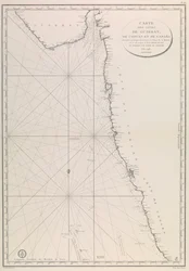 Karte der Küste von Gujarat