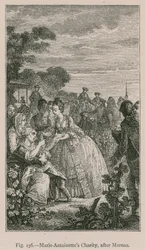 Marie-Antoinettes Wohltätigkeit (nach Moreau)