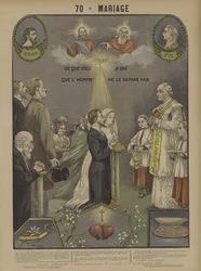 Hochzeit (Farblithografie)