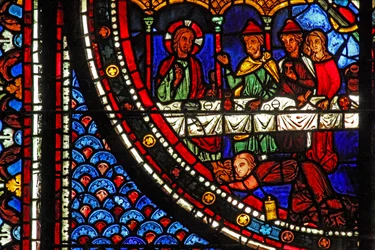 Maria-Magdalena-Fenster: Maria im Haus von Simon