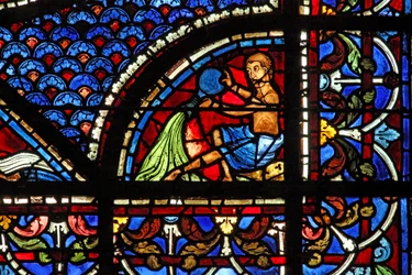 Maria-Magdalena-Fenster: Die Stifter - Wasserträger