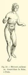 Merkur, aus Bronze, gefunden in der Seine, Paris