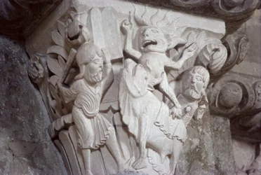 Moses und das Goldene Kalb, Kapitellrelief, ca. 1130