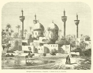 Imam-Moussa-Moschee in Bagdad (Gravur)