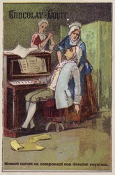 Mozart stirbt, während er sein letztes Requiem komponiert