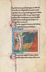 Ms65 f27v, Kommentar zur Apokalypse des Heiligen Johannes, spätes 13. Jahrhundert