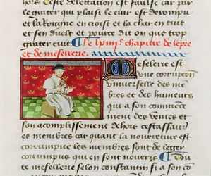 Ms.Fr.22532 Fol.118 Leprakranker, aus Le Livre des Proprietez des Choses von Barthelemy lAnglais