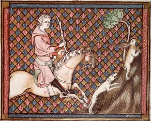 Hasenjagd, aus Ovide Moralise geschrieben von Chretien Legouais