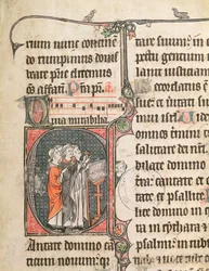 Ms 124 fol.98 Mönche singen, aus einem Psalter