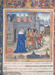 Ms. 1581 f. 228 Illustration aus Buch XII (Vom Tod Alexanders des Großen bis zum Tod des Judas Makkabäus), Kapitel 1 der Antiquitates Judaicae von Flavius Josephus