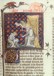 Ms 1729 St. Gregor, aus Legenda Sanctorum Aurea von Jacques de Voragine, ca. 1370