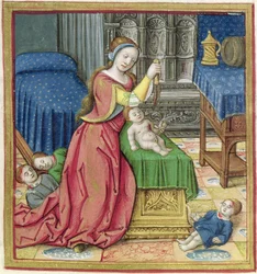 Ms 17 Athaliah (gest. 837 v. Chr.) aus Vie des Femmes Celebres, ca. 1505