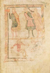 Die Akolythen Davids, aus einem Psalter