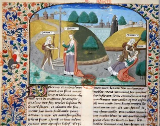 Ms 3878 Armut und Reichtum, Illustration aus 