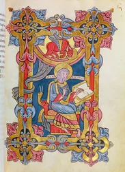 Ms 479 fol.33 St. Lukas, aus Les Evangiles de l