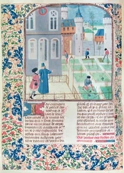 Ms 5064 f.151v Der Garten, Illustration aus Le Livre des Prouffitz Champestres von Pietro de Crescenzi (1230-1320)